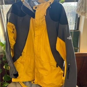 The North Face Men's Vibrant Yellow and Charcoal Jacket